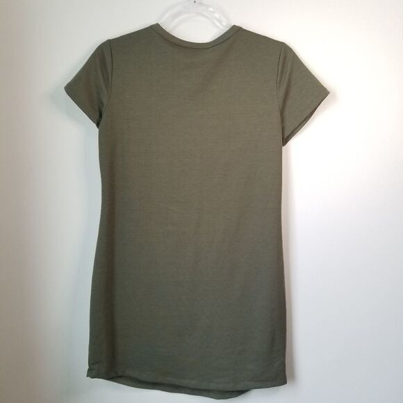 Lace V-Neck Motorcycle T-Shirt/Dress  - Picture 4 of 4